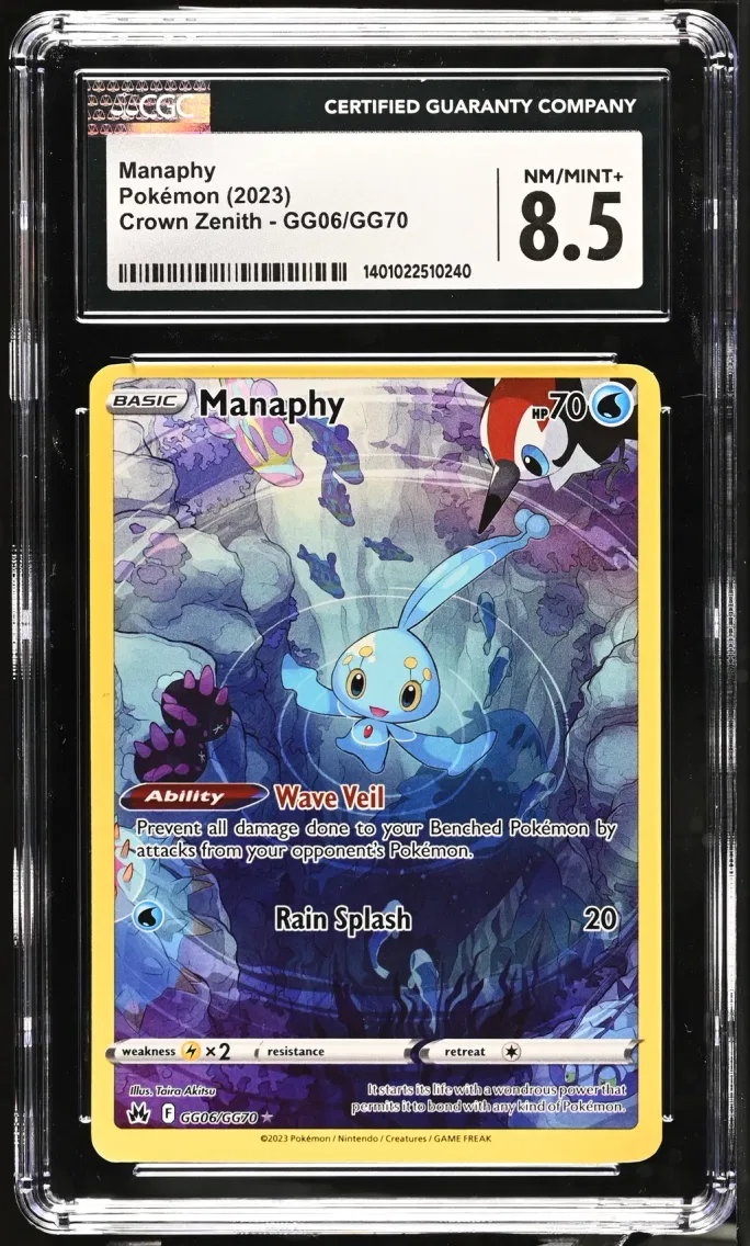 2023 Crown Zenith - English Manaphy #GG06/GG70 CGC 8.5