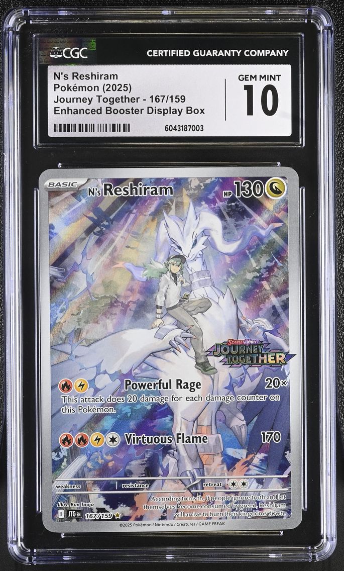 2025 #167 N's Reshiram CGC 10 Journey Together - JTG EN - English