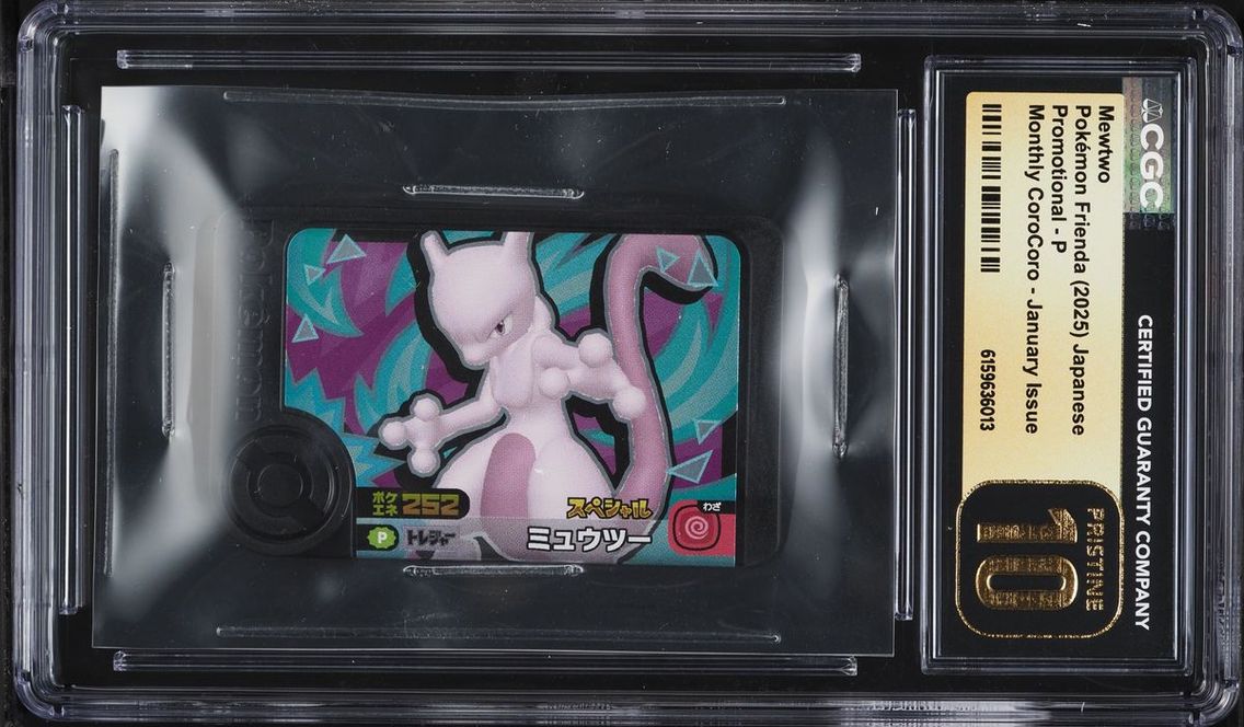 2025 Pokemon Japanese Frienda Promo Monthly CoroCoro January Issue Mewtwo #P CGC 10 PRISTINE