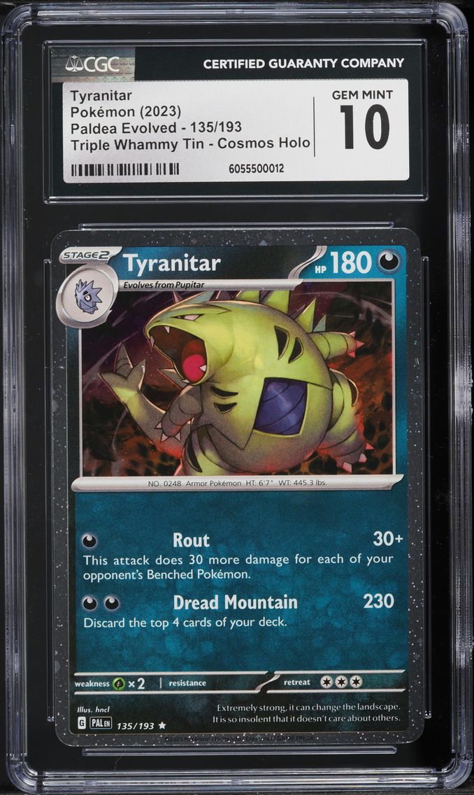 2023 #135 Tyranitar CGC 10 Pal EN-Paldea Evolved Pokemon