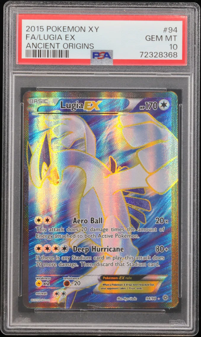 2015 Pokemon XY Ancient Origins Full Art/Lugia EX XY Ancient Origins #94 PSA 10