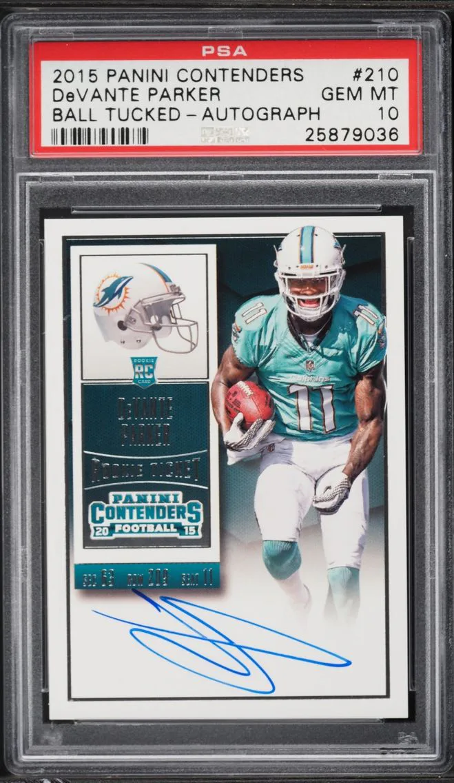 2015 Panini Contenders Devante Parker ROOKIE AUTO #210 PSA 10 GEM MINT