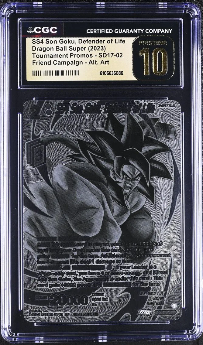 2023 #SD17-02 SS4 Son Goku, Defender of Life CGC 10 Pristine Tournament Promos 2023 - English