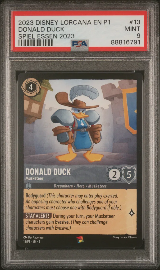 2023 #13 DONALD DUCK PSA 9 Disney Lorcana EN P1-Promo