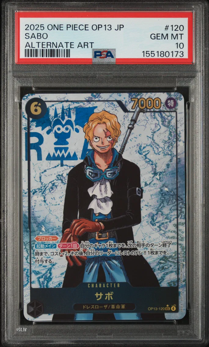 2025 #120 Sabo PSA 10 One Piece Japanese OP13-Carrying on His Will