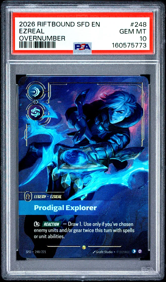 2026 #248 Ezreal - Prodigal Explorer PSA 10 Riftbound: League of Legends Sfd-Spiritforged