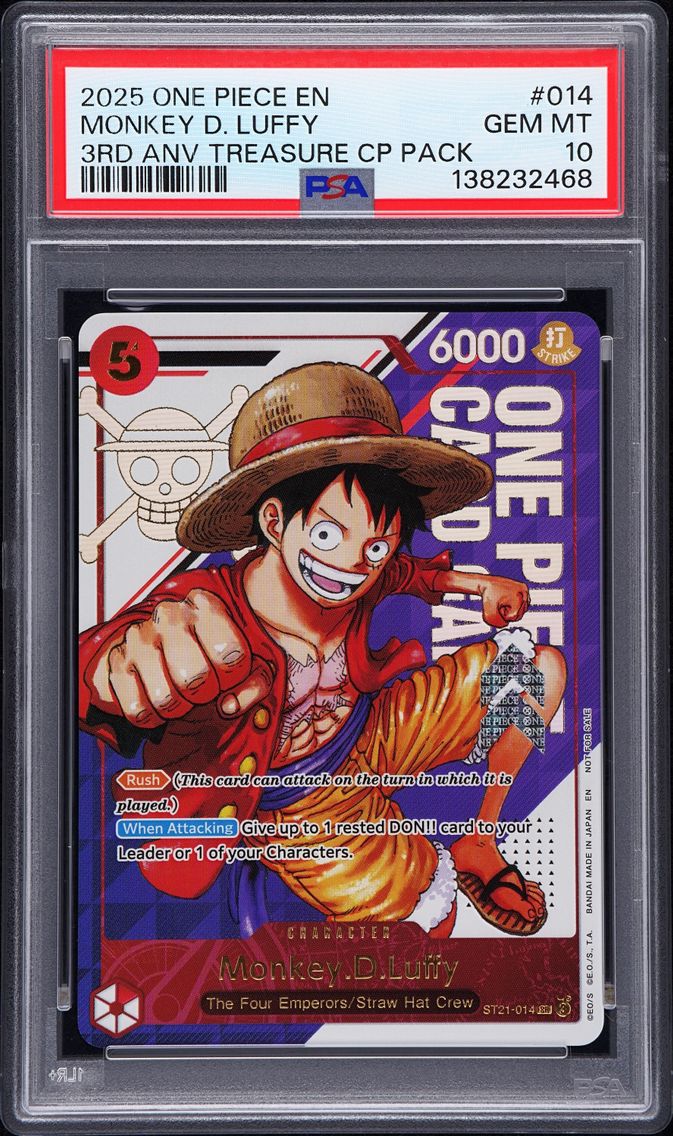 2025 #014 Monkey D. Luffy PSA 10