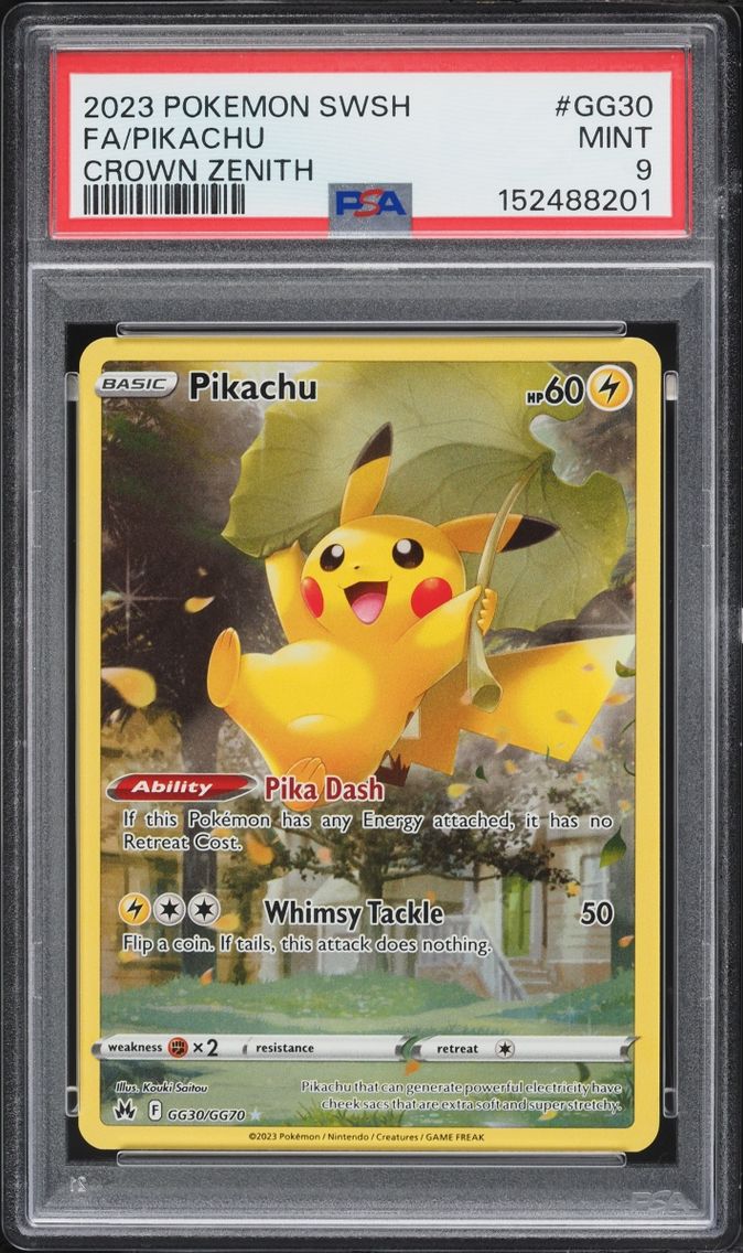 2023 #GG30 Sword & Shield Crown Zenith Galarian Gallery Alt Art Pikachu MINT PSA 9 Pokemon