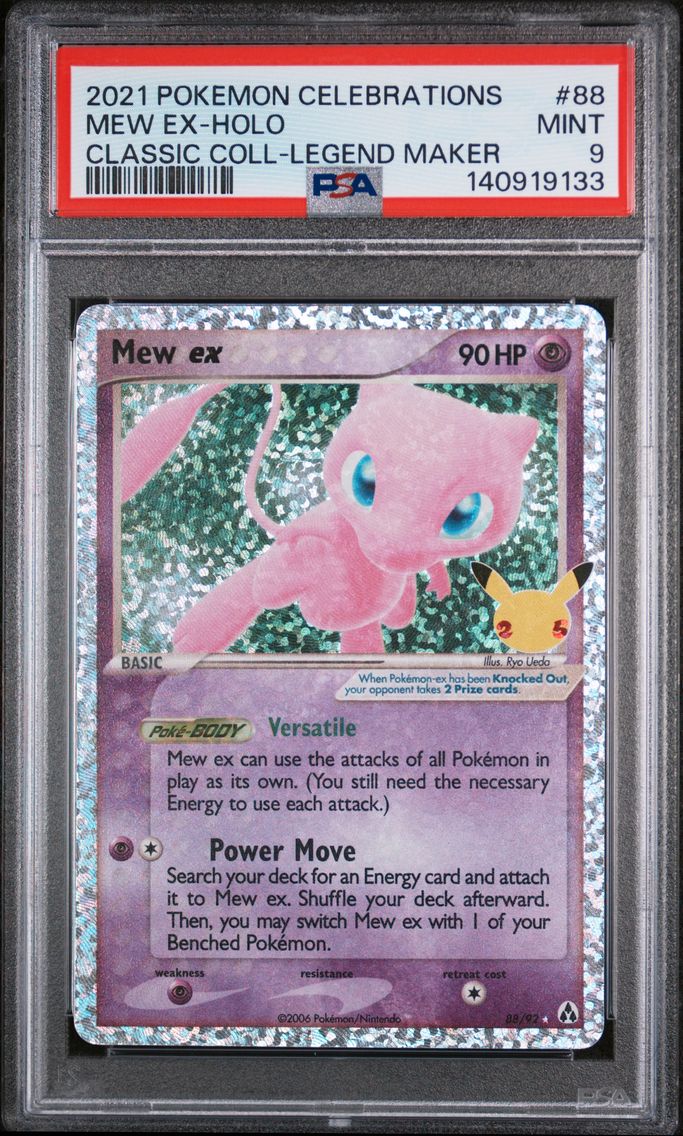 2021 #88 Mew EX-Holo PSA 9 Celebrations Classic Collection