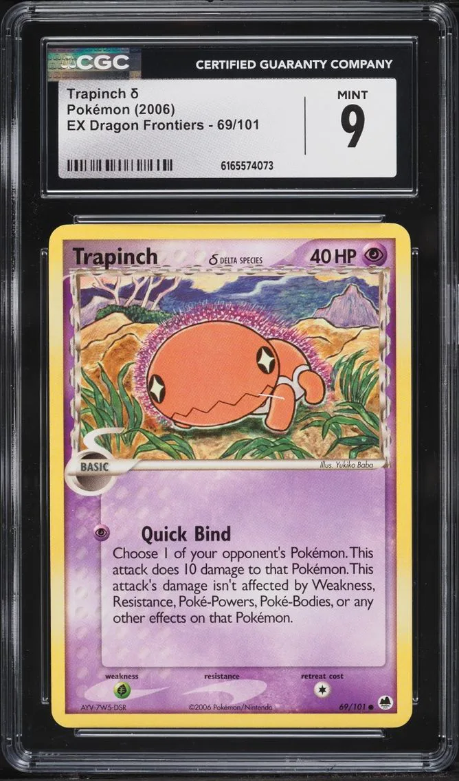2006 Pokemon EX Dragon Frontiers Trapinch #69 CGC 9 MINT