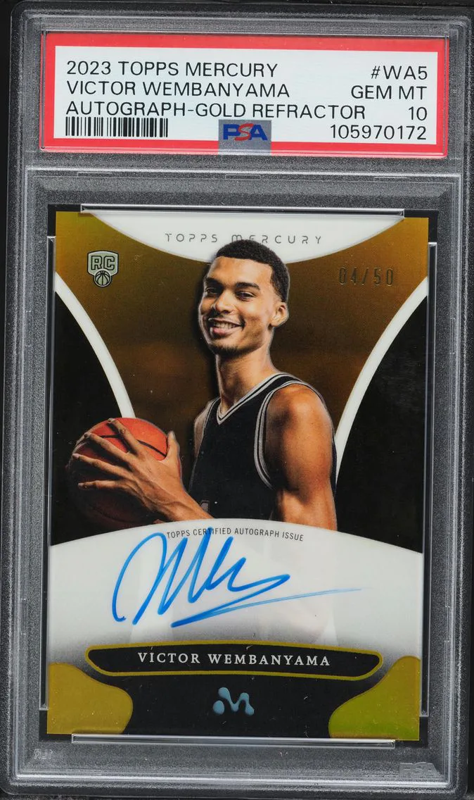 2023 #WA5 Victor Wembanyama PSA 10 Topps Mercury: Victor Wembanyama Autographs Basketball