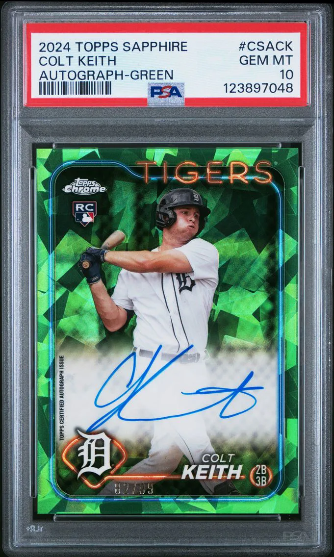 2024 #CSACK Colt Keith PSA 10 Topps Chrome Sapphire Chrome Sapphire Autographs