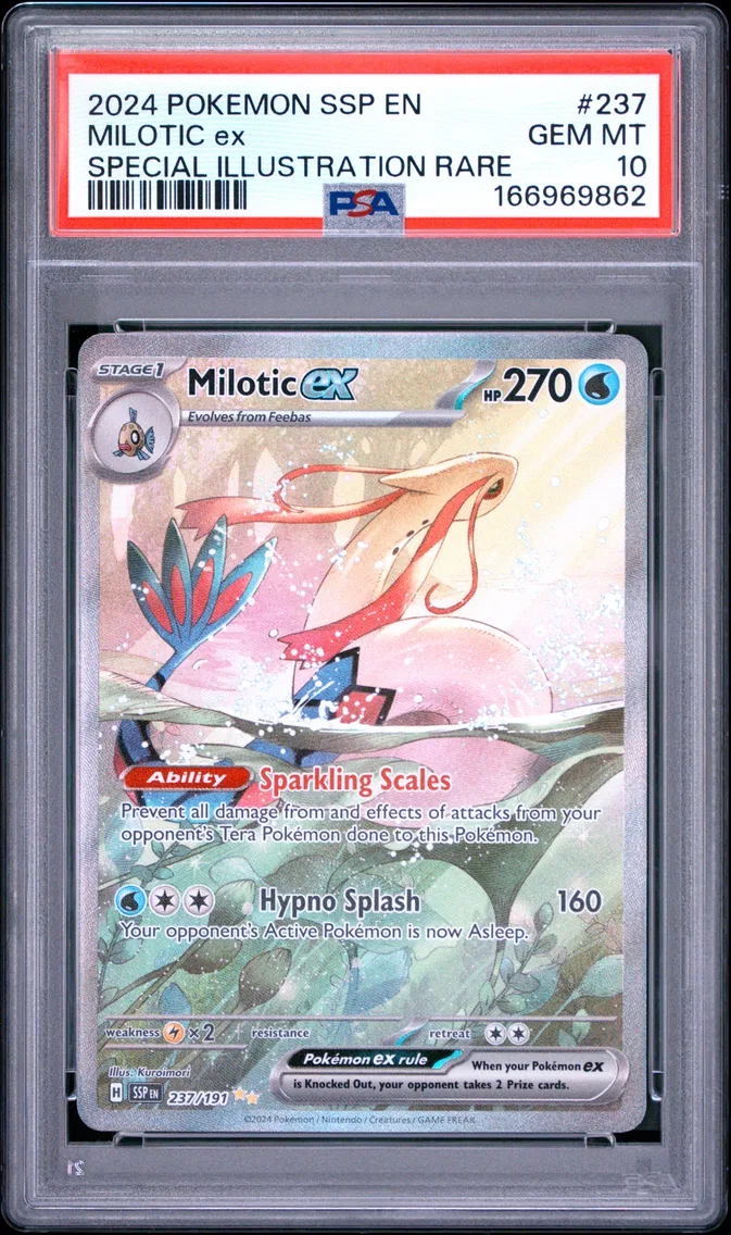 2024 #237 Milotic EX PSA 10 Ssp EN-Surging Sparks
