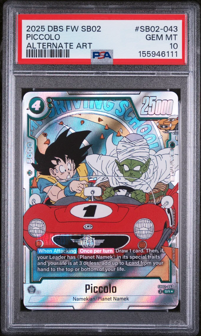 2025 #SB02-043 Piccolo PSA 10 Dragon Ball Super Card Game Fusion World Manga Booster 02