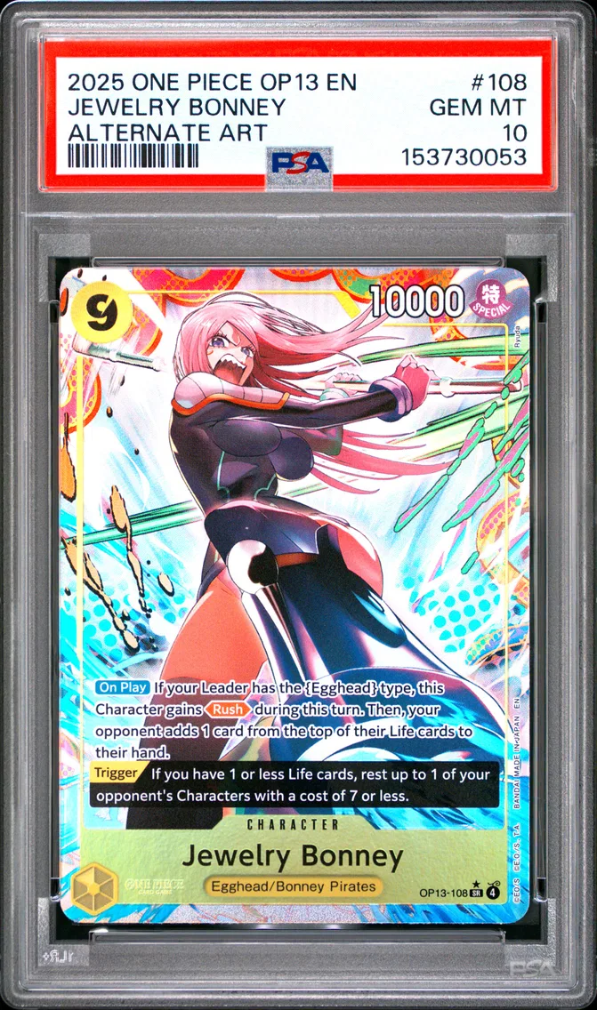 2025 #108 Jewelry Bonney PSA 10 One Piece OP13-Carrying on His Will