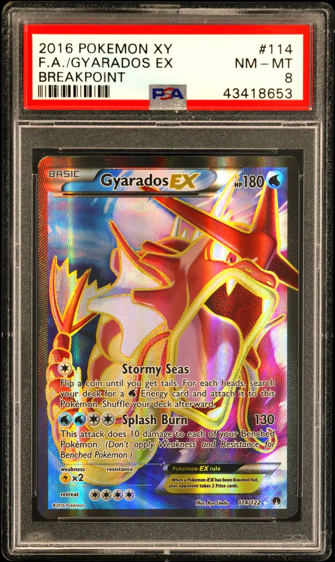 2016 #114 Full Art/Gyarados EX PSA 8 XY Breakpoint