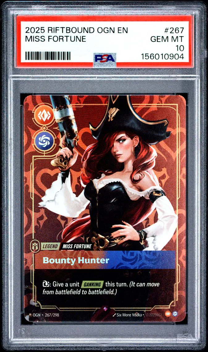 2025 #267 Miss Fortune - Bounty Hunter PSA 10 Riftbound: League of Legends Ogn-Origins