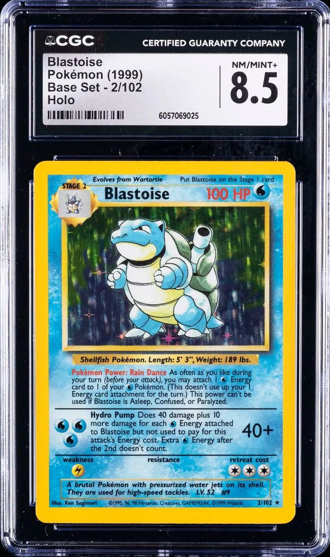 1999 #2 Blastoise-Holo CGC 8.5 Game Pokemon