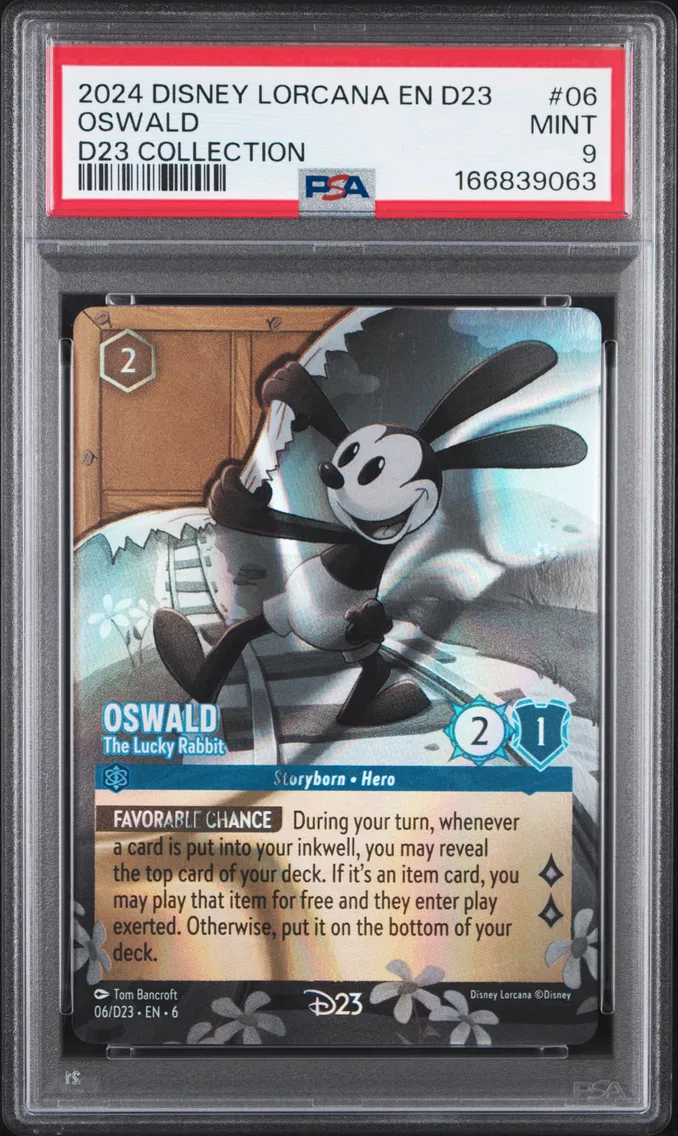 2024 #06 Oswald - the Lucky Rabbit PSA 9 Disney Lorcana EN D23-D23 Expo Promo