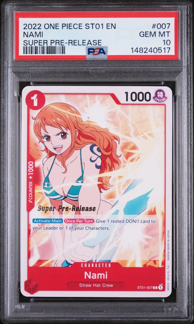 2022 #007 Nami PSA 10 One Piece Starter Deck ST01-Straw Hat Crew