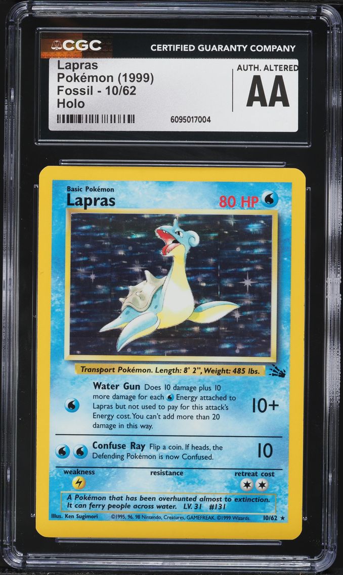 1999 #10 Lapras-Holo CGC Fossil Pokemon