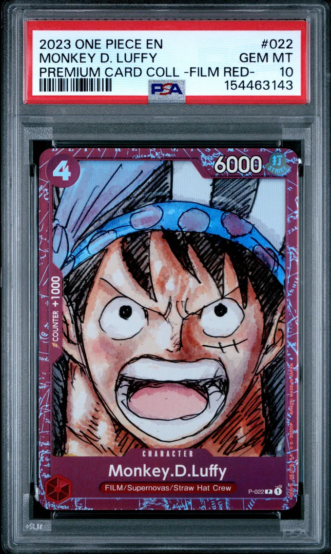 2023 #022 Monkey D. Luffy PSA 10 One Piece Premium Card Collection -One Piece Film Red-