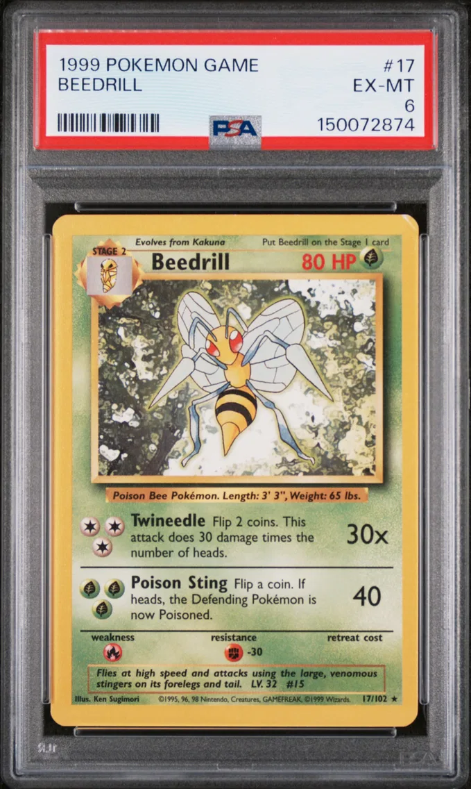 1999 #17 Beedrill PSA 6 Game