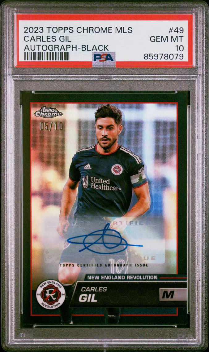2023 #49 Carles Gil PSA 10 Topps Chrome MLS