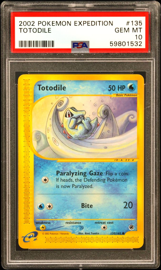 2002 #135 Totodile PSA 10 Expedi