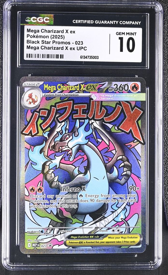2025 #023 Mega Charizard X ex CGC 10 Black Star Promos - Mega Evolution MEP EN - English