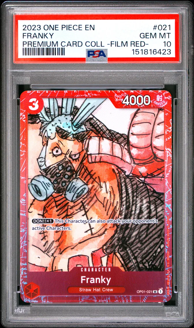 2023 #021 Franky PSA 10 One Piece Premium Card Collection -One Piece Film Red-