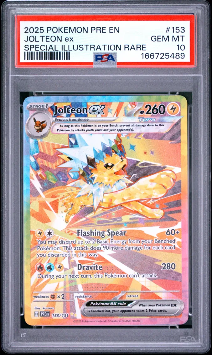 2025 #153 Jolteon EX PSA 10 Pre 