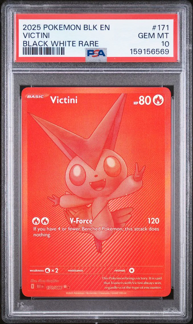 2025 #171 Victini PSA 10 Blk EN-