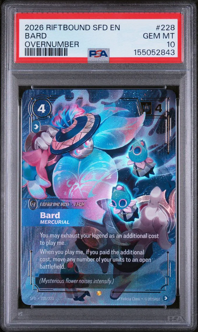2026 #228 Bard - Mercurial PSA 10 Riftbound: League of Legends Sfd-Spiritforged