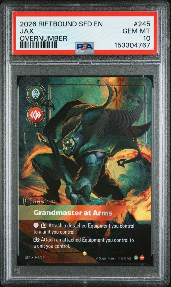 2026 #245 Jax - Grandmaster at Arms PSA 10 Riftbound: League of Legends Sfd-Spiritforged