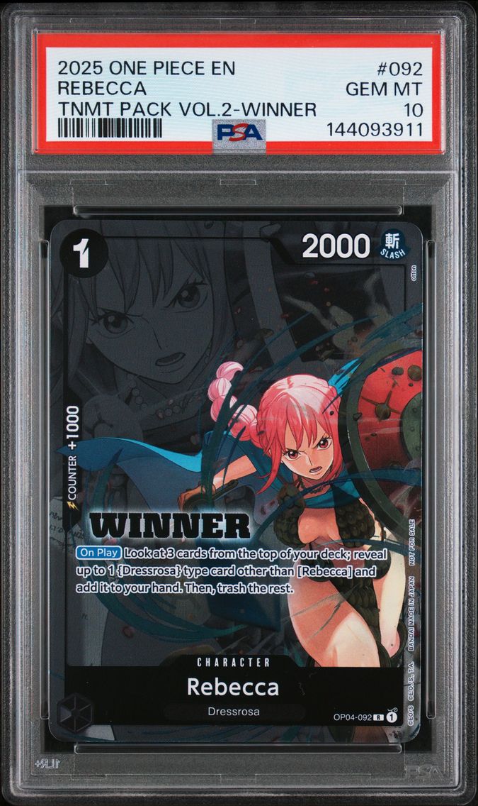 2025 #092 Rebecca PSA 10 One Piece Tournament Pack Vol.2