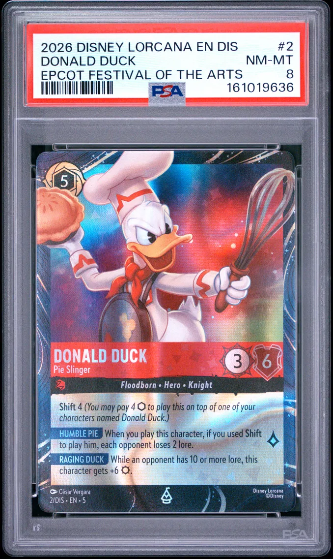 2026 #2 Donald Duck - Pie Slinger PSA 8 Disney Lorcana EN Dis-Magical Places Promo