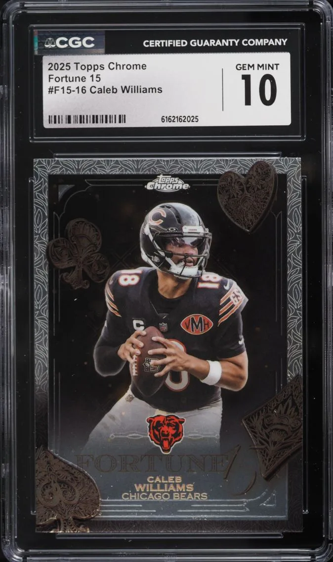 2025 Topps Chrome Fortune 15 Caleb Williams #F15-16 CGC 10 GEM MINT
