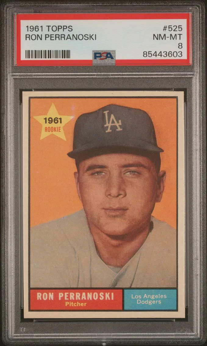 1961 #525 Ron Perranoski PSA 8 Topps