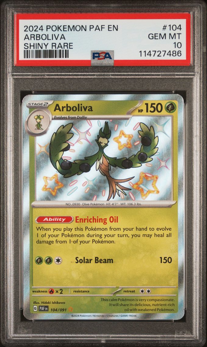 2024 #104 Arboliva PSA 10 Paf EN-Paldean Fates Pokemon