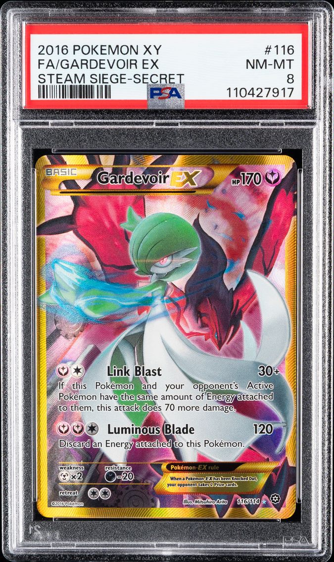 2016 #116 Full Art/Gardevoir EX PSA 8 XY Steam Siege Pokemon