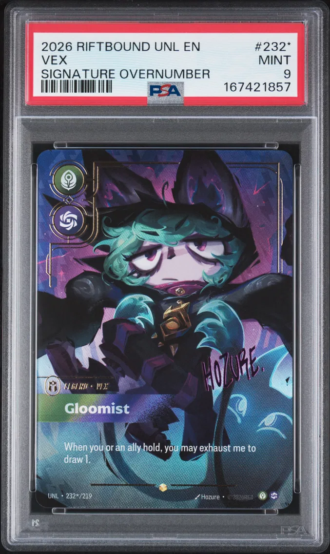 2026 #232* Vex - Gloomist PSA 9 Riftbound: League of Legends Unl-Unleashed