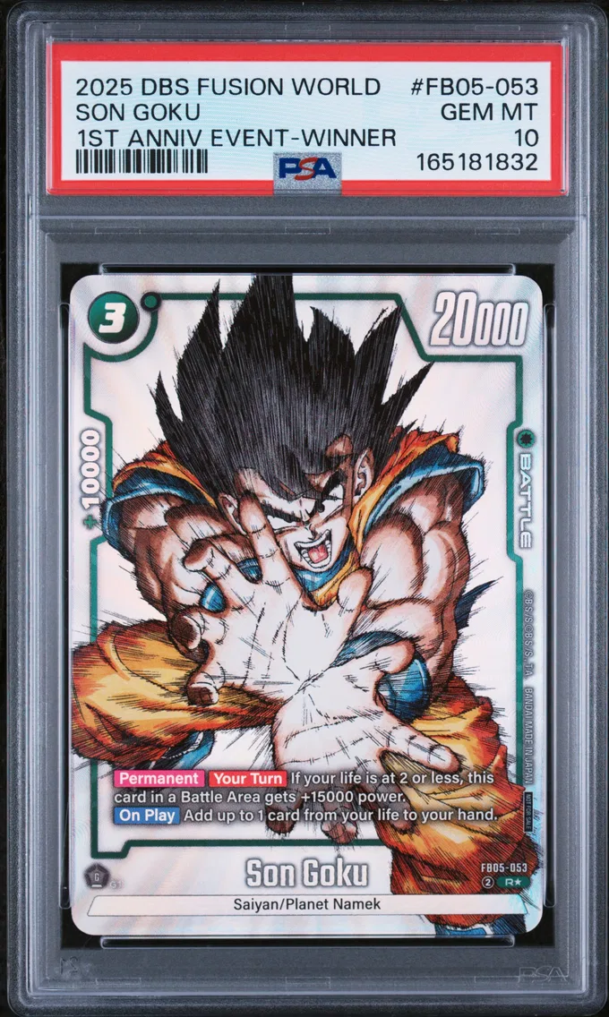 2025 #FB05-053 Son Goku PSA 10 Dragon Ball Super Card Game Fusion World 1st Anniversary Event