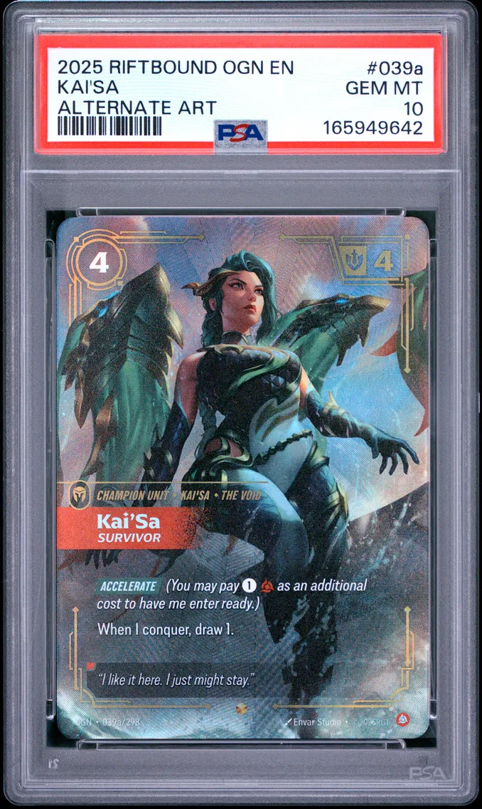 2025 #039a Kai'SA - Survivor PSA 10 Riftbound: League of Legends Ogn-Origins