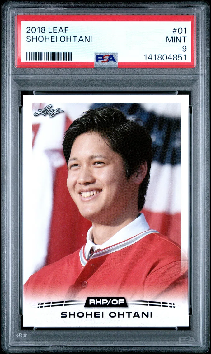 2018 #01 Shohei Ohtani PSA 9 Leaf Ohtani Retail