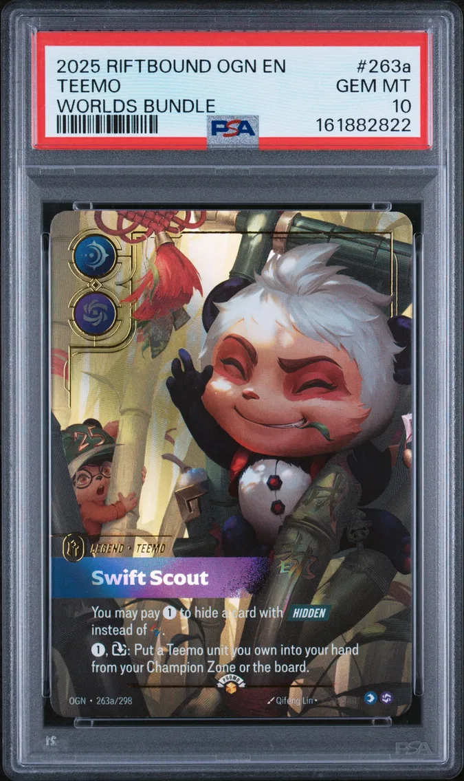 2025 #263a Teemo - Swift Scout PSA 10 Riftbound: League of Legends Ogn-Origins