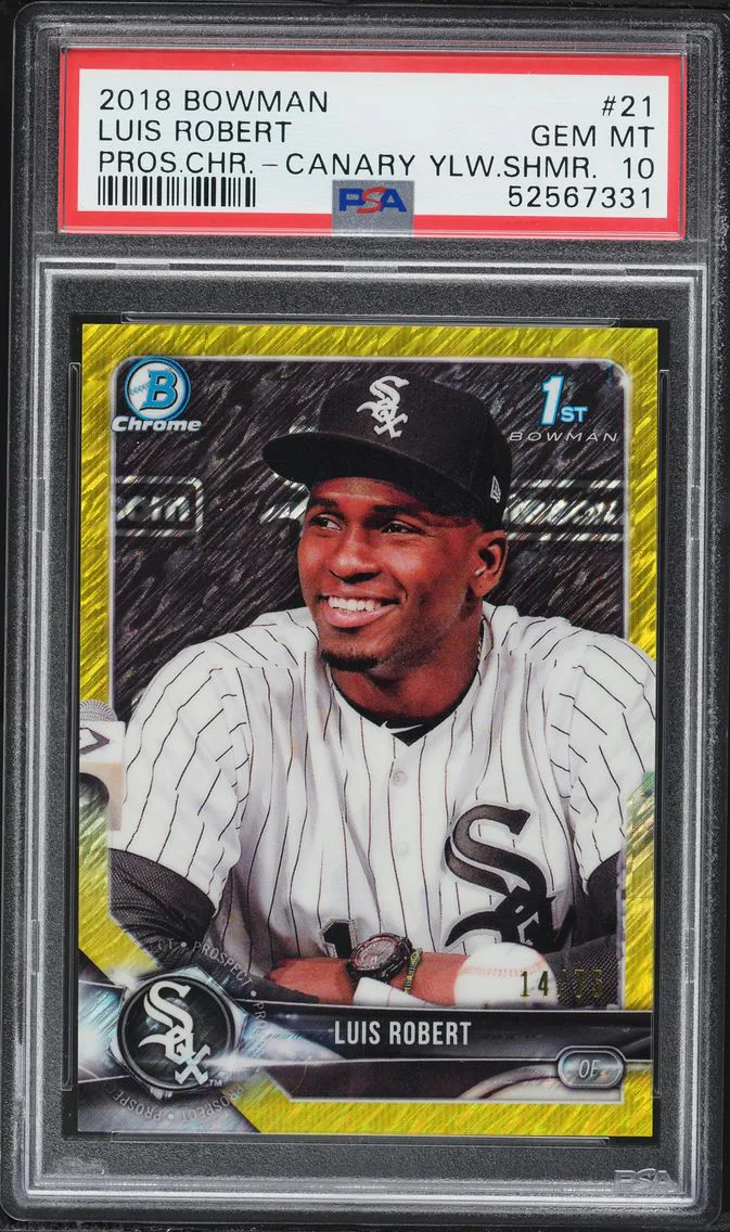 2018 #21 Luis Robert PSA 10 Bowman Prospects Chrome Baseball