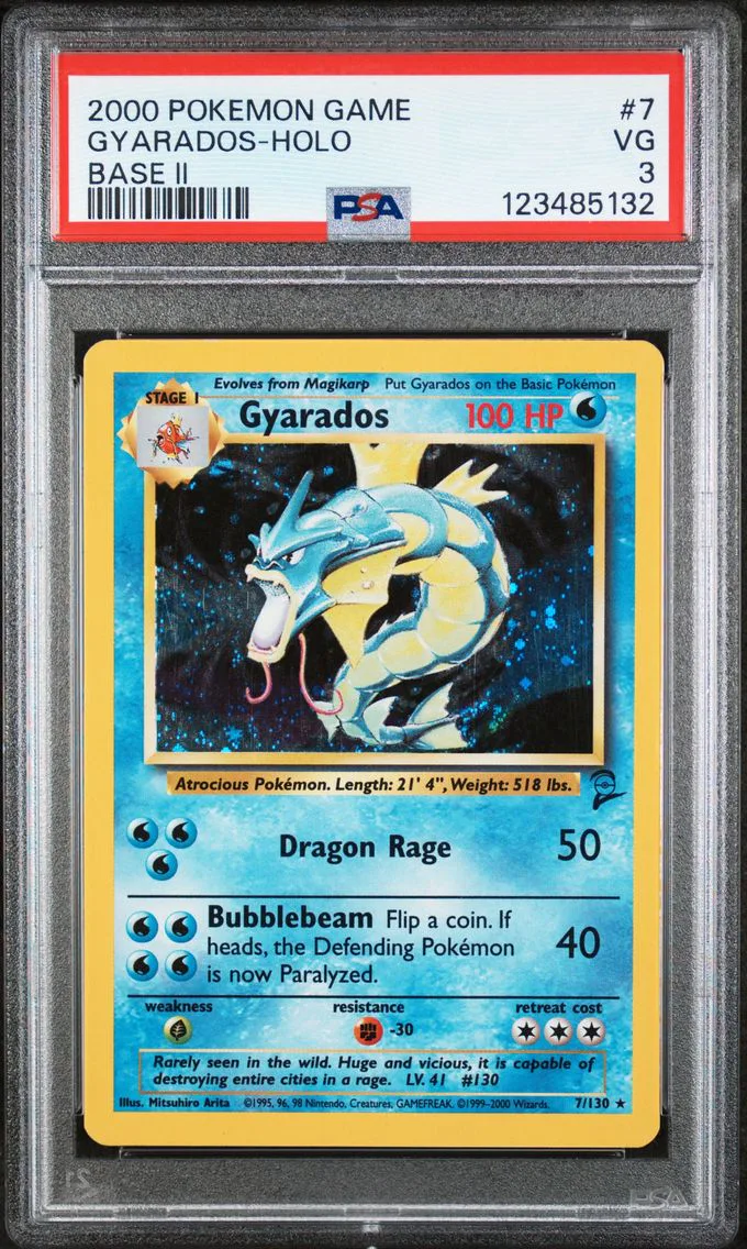 2000 #7 Gyarados-Holo PSA 3 Game Base II