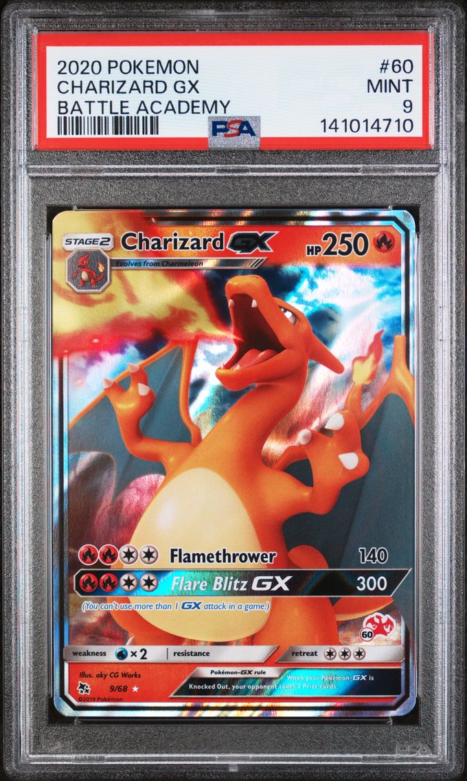 2020 #60 Charizard GX PSA 9 Battle Academy Pokemon