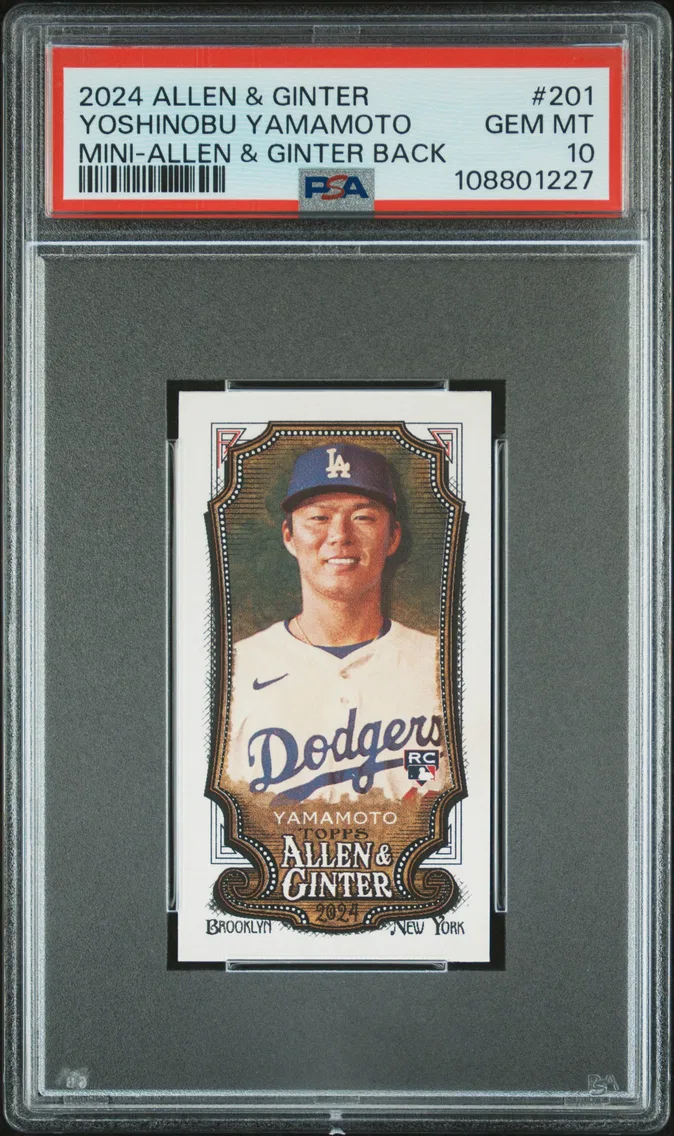 2024 #201 Yoshinobu Yamamoto PSA 10 Topps Allen & Ginter